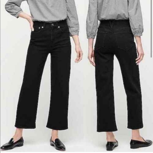 J. Crew Denim - Black J. Crew Wide Leg Jeans
